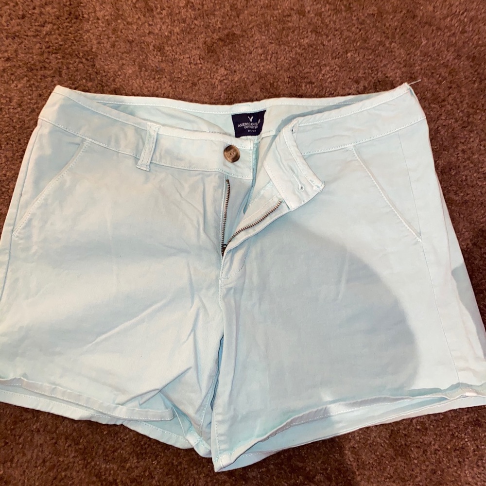 TEAL American eagle midi stretch shorts